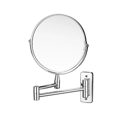 Universal Miroir cosmétique en cuivre, miroir télescopique pliant double face, miroir toilette, agrandissement 3x.