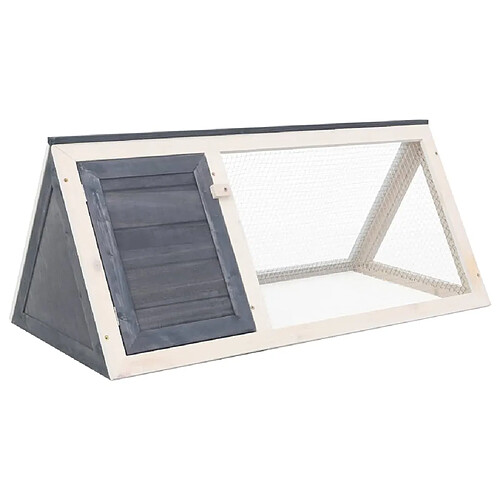 vidaXL Clapier Gris - Bois 98x50x41 cm