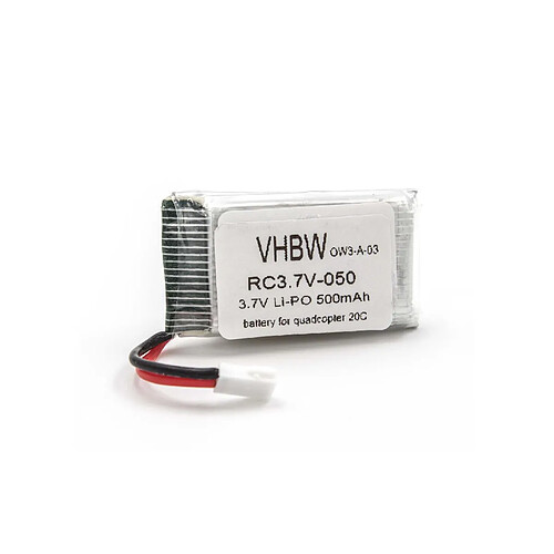 vhbw Batterie Li-Ion 500mAh (3.7V) pour modèle Quadcopter 20c