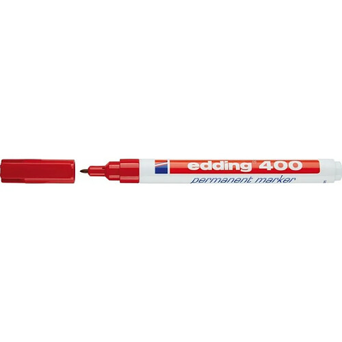 Fp Marqueur permanent 400 rouge edding 1 PCS