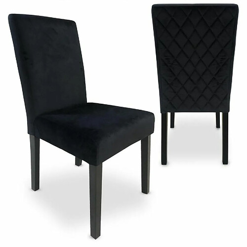 Paris Prix Lot de 2 Chaises Design Shaliman 89cm Noir