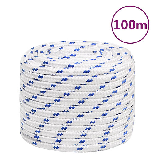 vidaXL Corde de bateau Blanc 18 mm 100 m Polypropylène