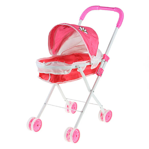 Mini-poussette pliable de poussette de chariot de poussette de bébé semblant de jouer des jouets rouge