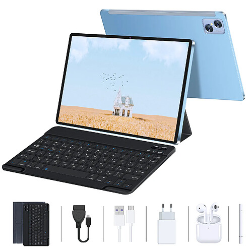 Tablette Tactile VANWIN V7Lite 32 Go 10.1 Pouces Android 12 Dual 4G LTE/SIM Avec clavier et étui de protection - bleu