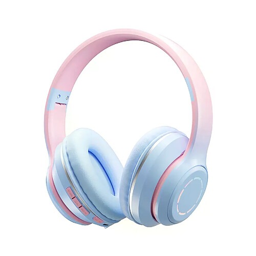 Nouveau casque sans fil Bluetooth 5.2 haute fidélité stéréo sport casque pliable jeu de musique écouteur Microphone dégradé de couleur