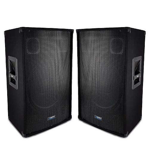 Paire d'enceintes Sono Bass Reflex Trapézoïdal à 3 voies 12"/30cm - 2 x 600W - AUDIO CLUB 12