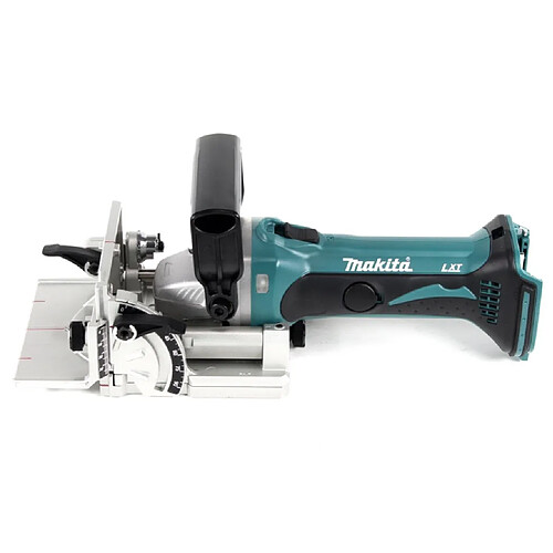 Makita DPJ 180 RTJ Fraiseuse à rainurer sans fil, 18 V Li-Ion + 2x Batteries 5,0 Ah + Chargeur + Makpac