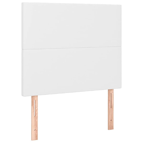 Maison Chic Lot de 2 Têtes de lit design Blanc pour chambre - Décoration de lit 80x5x78/88 cm Similicuir -MN70260