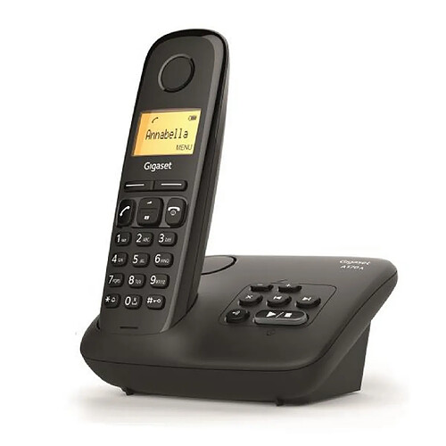 Téléphone sans fil dect noir avec répondeur - al170a noir - GIGASET