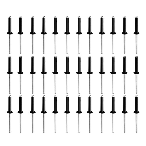 36 pièces m5 aluminium petite tête noir extrémité ouverte aveugle pop kayak rivet m5x20