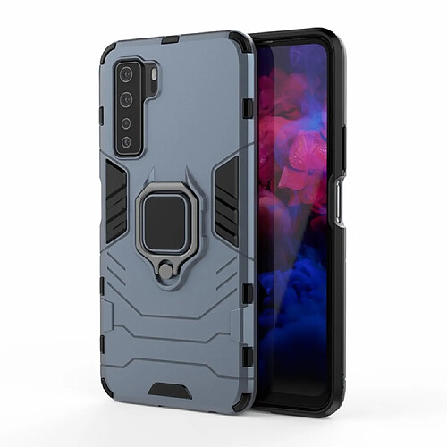 Coque en TPU combo avec support de bague bleu pour votre Huawei Nova 7 SE/P40 Lite 5G