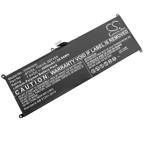 vhbw batterie compatible avec Dell Latitude 12 7275, 12 E7275 laptop (3900mAh, 7,6V, Li-Polymère)