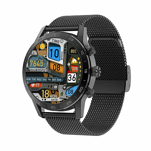 Montre Intelligente Pour Homme Avec Appel Bluetooth. Montre De Sport. Montre Intelligente. Bracelet En Acier Noir