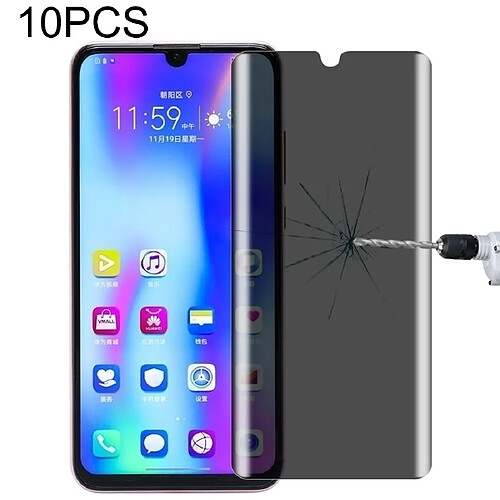 Wewoo Film de verre trempé Pour Huawei Honor 10 10 PCS 9H protecteur d'écran dur anti-reflets de confidentialité de 180 degrés