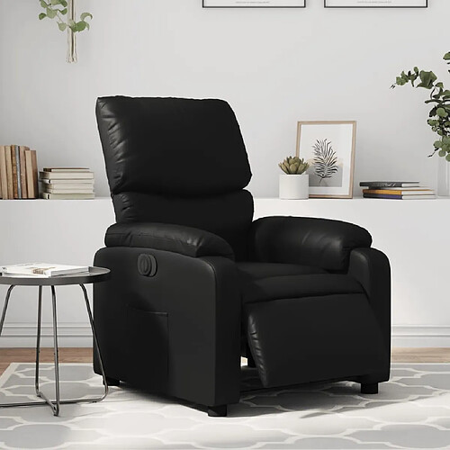 vidaXL Fauteuil inclinable électrique Noir Similicuir