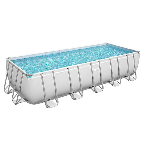 Bestway Piscine tubulaire rectangle power steel 6.40 x 2.74 x h.1.32 m - filtre à cartouche