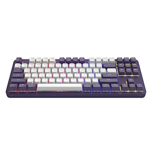 Dark Project ALU87A Violet/Blanc - Clavier Mécanique Gaming ANSI (ENG)