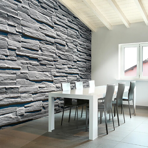 Artgeist Papier peint - Mur de pierre grise [400x309]