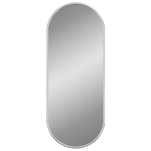 Maison Chic Miroir mural | Miroir Décoration pour Maison Salle de Bain Argenté 0x20 cm Ovale -GKD28326