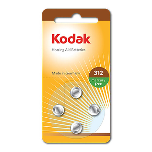 KODAK - Pile Auditive - P312 - pack de 4 - Multicolore