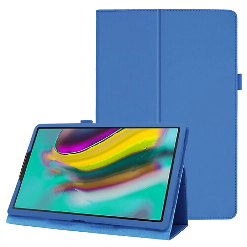 Etui en PU texture litchi avec support bleu clair pour votre Samsung Galaxy Tab A 10.1 (2019) SM-T515