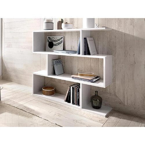 Vente-Unique Etagère basse TOMINI - 3 cases - Coloris : Blanc