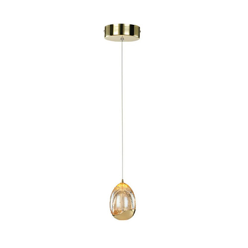 Luminaire Center Suspension Huelto Acrylique,acier,aluminium Champagne d'or