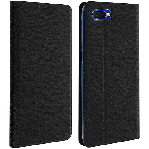 Etui Oppo RX17 Neo Effet Croisillons Porte-carte Fonction Support Noir - Bigben