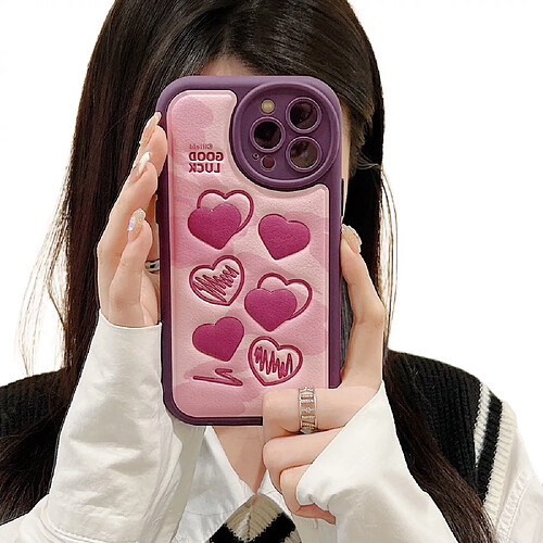 General Coque Compatible Iphone 13 Motif Coeur Mignon Motif Créatif, Coque Iphone Ultra-Mince Antichoc, Le Meilleur Cadeau, Protection Parfaite de Votre Téléphone Mobile