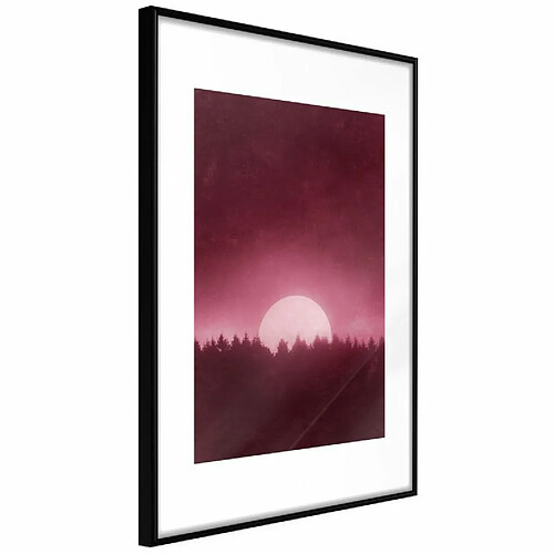 Paris Prix Affiche Murale Encadrée Moonrise 30 x 45 cm Noir