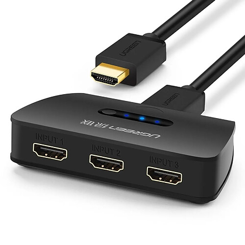 Wewoo Splitter HD 1080P 3 entrées à 1 sortie HDMI 1.4 répartiteur HDMI Port Switcher