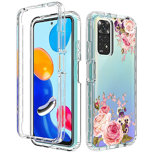 Coque en TPU anti-chute, anti-rayures pour votre Xiaomi Redmi Note 11S 4G/Note 11 4G (Qualcomm) - une rose