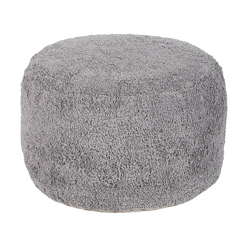 Beliani Pouf KANDHKOT Gris Coton 50 cm 50 cm