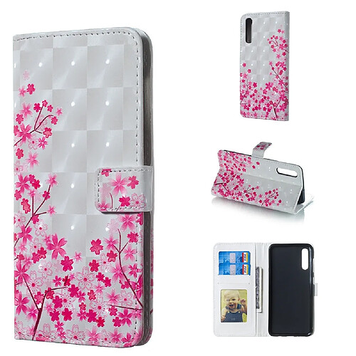 Wewoo Housse Coque Etui à rabat horizontal Sakura Pattern 3D pour Galaxy A50avec porte-cartes et fentes cartescadre photo et porte-monnaie