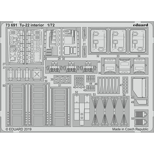 Tu-22 interior for Trumpeter - 1:72e - Eduard Accessories