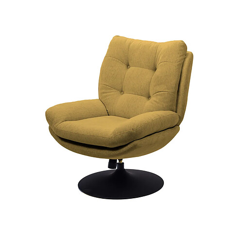 Amadeus Fauteuil pivotant Magnum Camel pied noir