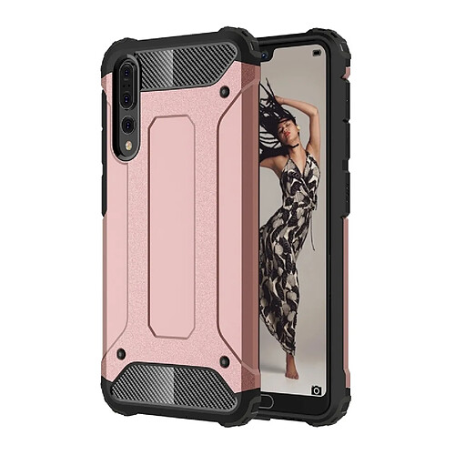 Wewoo Coque renforcée or rose pour Huawei P20 Pro Full-Rugged TPU + PC Combinaison Couverture Arrière Cas