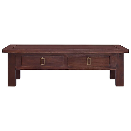 ComfortXL Table Basse Marron Classique 100x50x30 Cm Bois D'acajou Massif