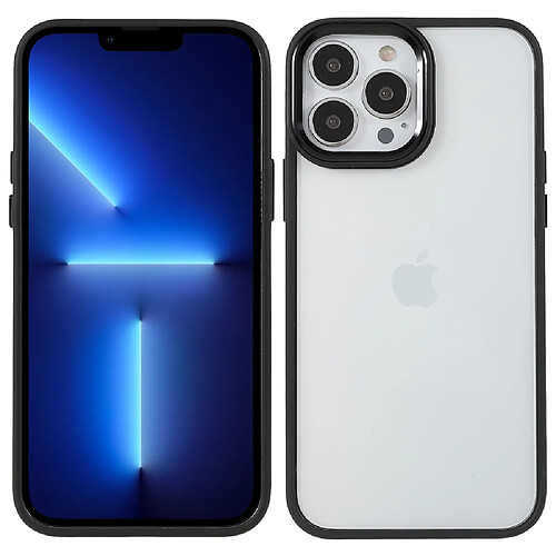 Coque en TPU + acrylique Anti-rayures, avec protection de l'objectif de l'appareil photo noir pour votre iPhone 13 Pro 6.1 pouces