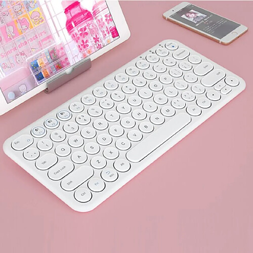 Universal Bluetooth iPad Clavier Souris Set pour ordinateurs portables PC Gamers Tablettes Xiaomi Mini Rechargeable Magic Keyboard Mouse Combo Keyboard Keyboard | Keyboard (Blanc)