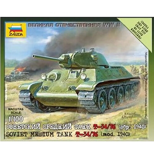 Zvezda Maquette Char : Tank Soviétique T34/76