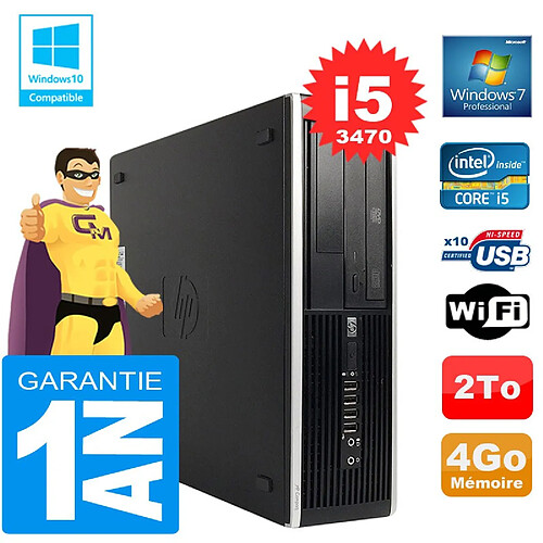 PC HP Compaq 8300 SFF Core I5-3470 Ram 4Go Disque 2 To Graveur DVD Wifi W7 · Occasion