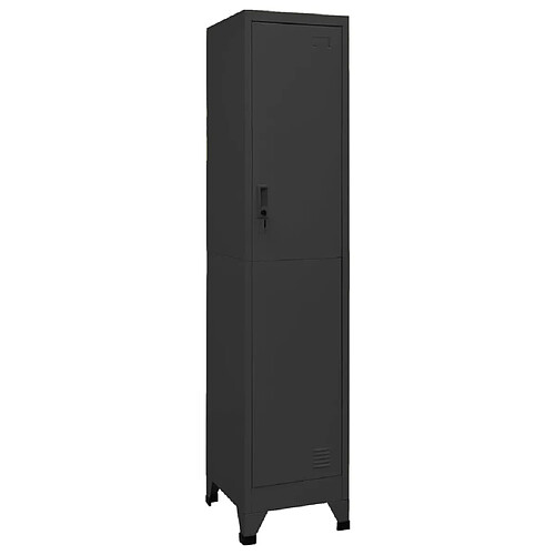 vidaXL Armoire à casiers Anthracite 38x45x180 cm Acier