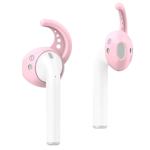 Wewoo Coussinets Mousse Casque de protection en silicone anti-choc pour écouteurs Apple AirPods 1/2 rose