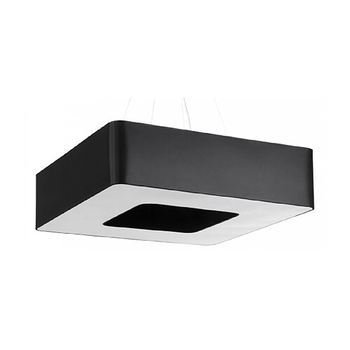 Luminaire Center Plafonnier Urano Acier,tissu Noir 8 ampoules 112cm