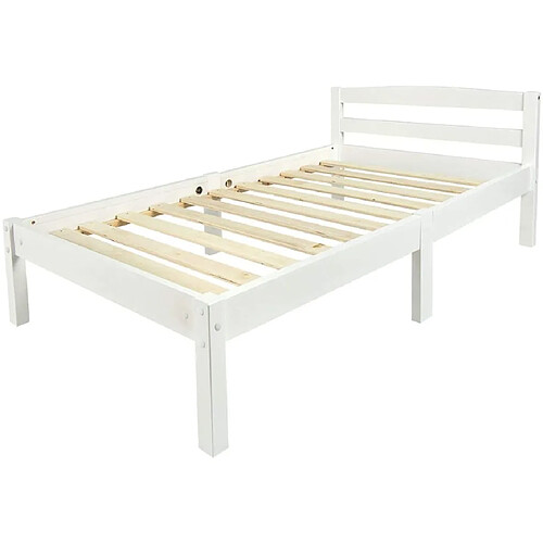 Leomark Lit blanc sans un matelas Clasic 70/140