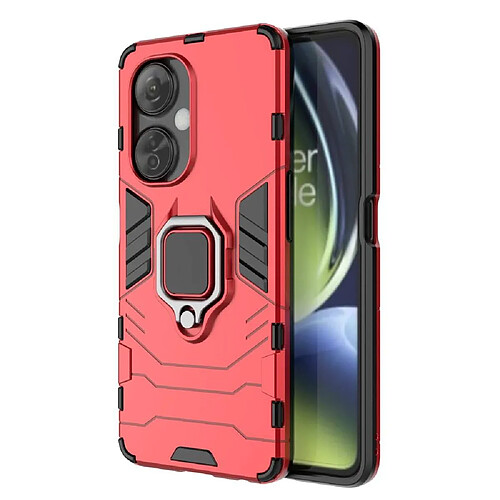 Htdmobiles Coque pour OnePlus Nord CE 3 5G / CE 3 Lite 5G - housse etui rigide anti choc + film ecran - ROUGE