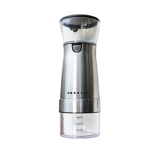 Universal Moulin à café électrique Portable USB Moulin à café domestique entièrement automatique Petite machine à café Capacité 35G(Argent)