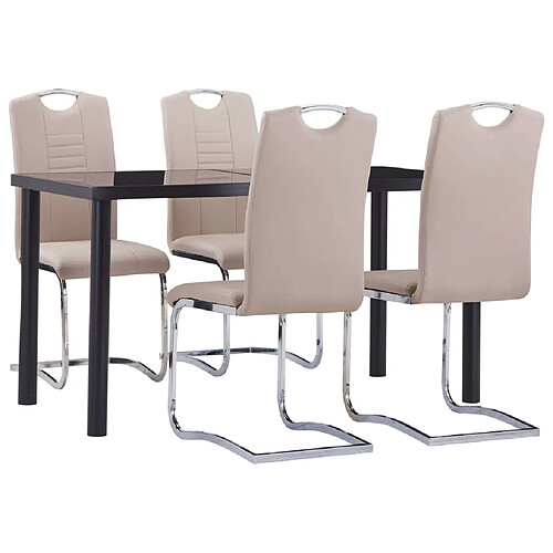 vidaXL Ensemble de salle à manger 5 pcs Similicuir Cappuccino