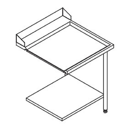 Table Entrée et Sortie pour Lave-Vaisselle à Capot - Configuration en Ligne - Accrochage Droite - Elettrobar